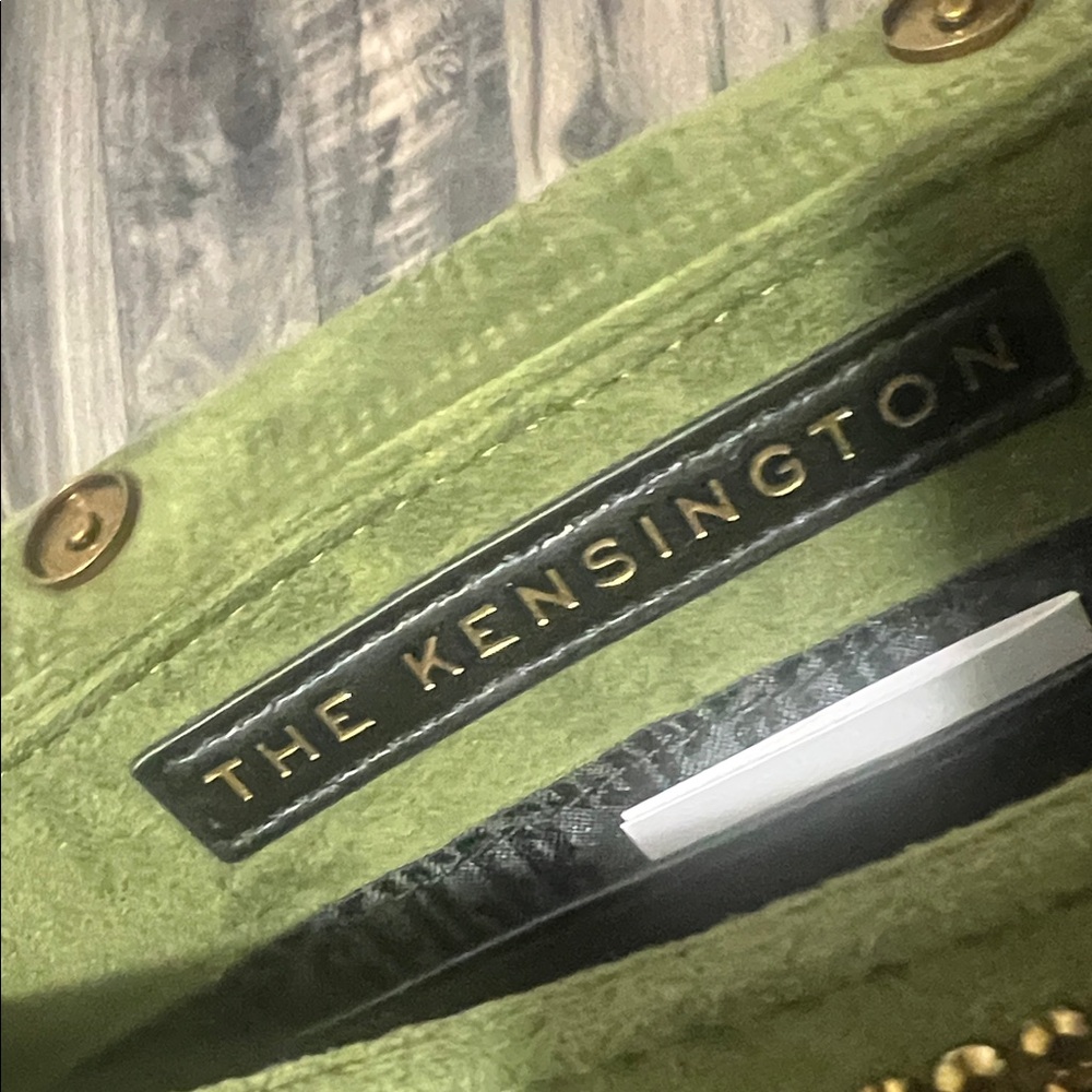 Kurt Geiger Kensington Green Beaded Chain Strap Bag - Picture 7 of 8